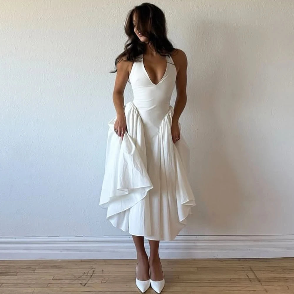 Deep V Backless Maxi