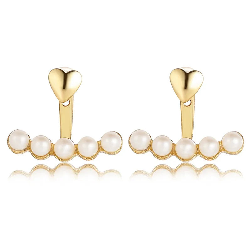 Heart Pearl Studs