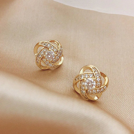 Zircon Cross Earrings