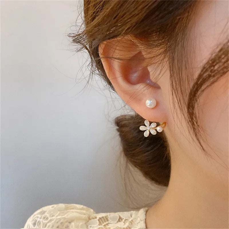 Heart Pearl Studs