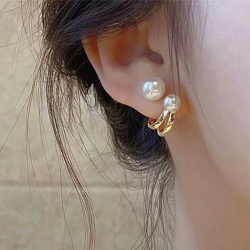 Heart Pearl Studs