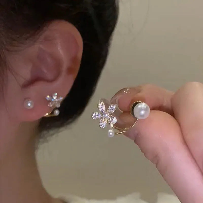 Heart Pearl Studs