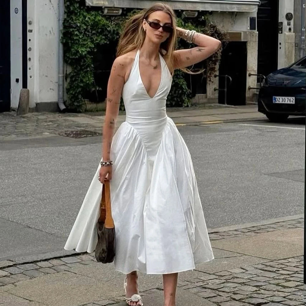 Deep V Backless Maxi