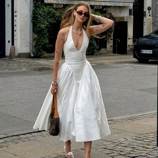 Deep V Backless Maxi