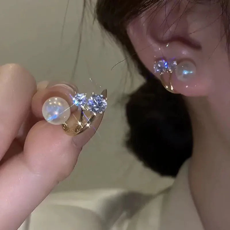 Heart Pearl Studs