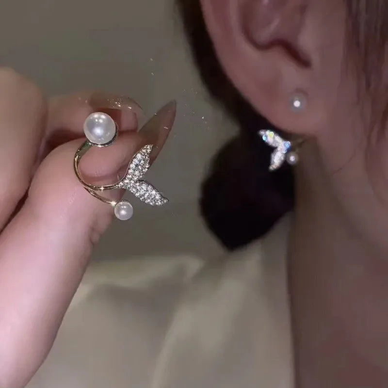 Heart Pearl Studs